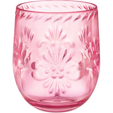 Boho Vibes Plastic Pink Stemless Wine Glass Big W