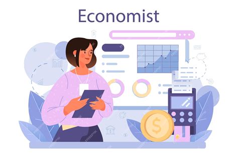 Concepto De Economista Científico Profesional Que Estudia Economía Y
