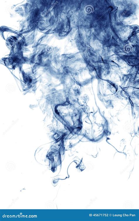 Blue Smoke Isolated On White Stock Photo Image Of Colored Elegant