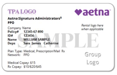 Aetna Insurance Card