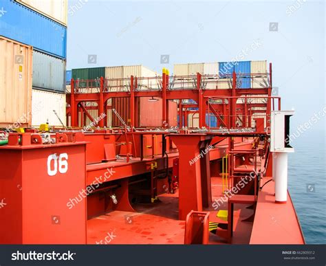 Container Ship S Deck Part Of The Vessel Close Up Vessel Deck Ship