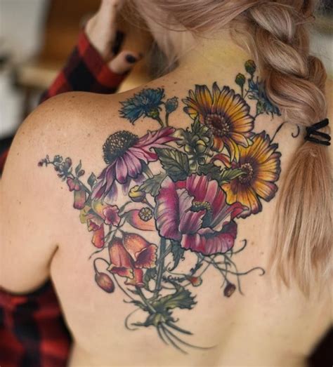 Wildflower Tattoo Botanical Tattoo Wildflower Tattoo Tattoos