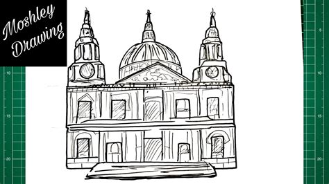 How To Draw St Pauls Cathedral Youtube