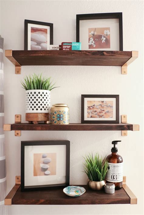 Bathroom shelves | bathroom accessories thailand. Hack it - Walnut and Gold Shelves - A Kailo Chic Life