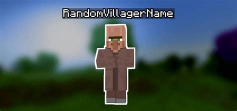 Random Villager Name Minecraft Addon