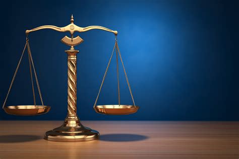 Maybe you would like to learn more about one of these? Concept Of Justice Law Scales On Blue Background Stock ...