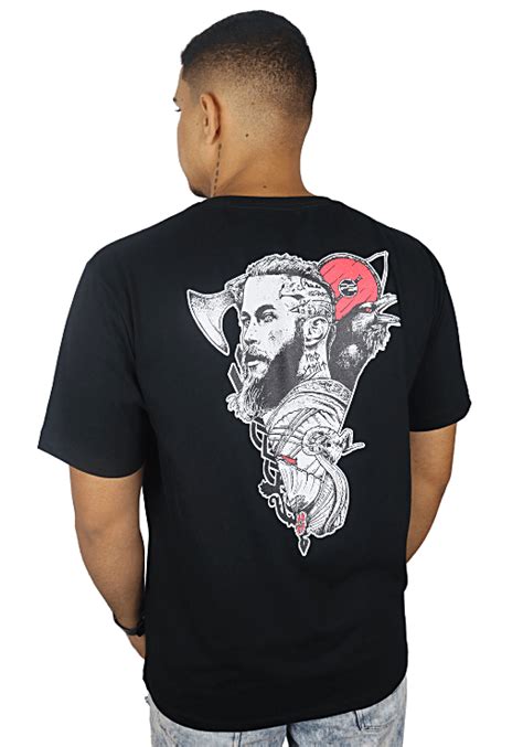 Camiseta Vikings Ragnar Lodbrok Malha 100 Algodão Pro Street Plus Size