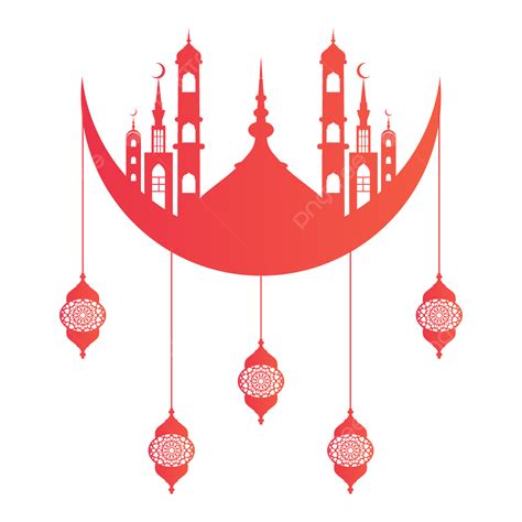 Islamic Festival Ramadan Kareem Mosque Or Masjid And Lantern Lamp Png