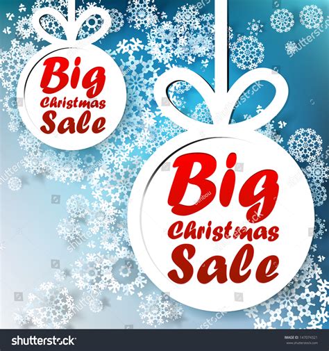 Christmas Big Sale Template With Copy Space Eps 10 Stock Vector