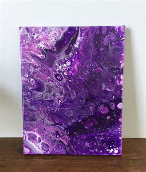 Purple Abstract Painting Purple Storm Original Hanmade Canvas Etsy