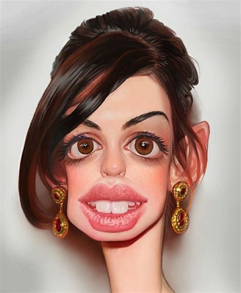 anna hathaway celebrity caricatures funny caricatures caricature