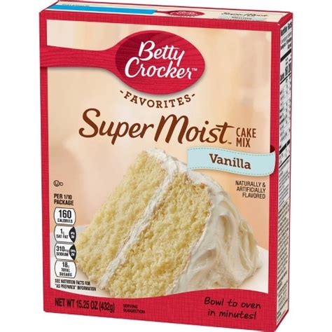 Discover betty crocker's range of simple cake recipes! Betty Crocker SuperMoist Vanilla Cake Mix - 15.25oz : Target