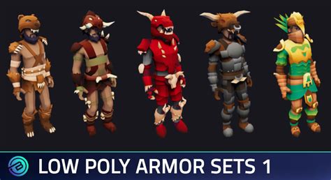 Low Poly Armor Sets 1 Rpg Characters In Characters Ue Marketplace
