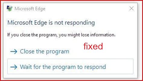 Microsoft Edge Not Responding Fixed