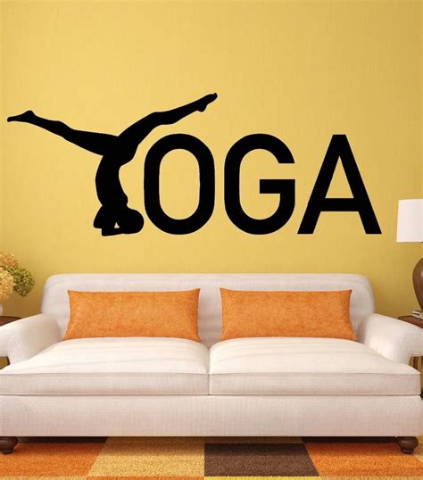 Yoga Wall Stickers Zen Healthy Lifestyle Woman Girl Meditation Vinyl