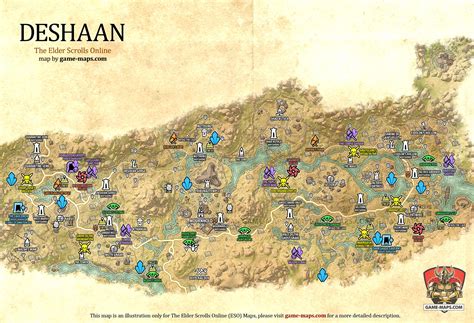 Deshaan Map The Elder Scrolls Online ESO