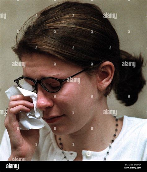 Bonnie Binion The 19 Year Old Daughter Of The Late Ted Binion Wipes A Tear As She Responds To