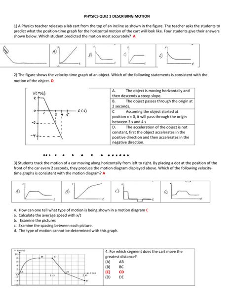 These worksheets are very useful for revising important gcse physics. Describing Motion With Position Time Graphs Worksheet Answers - Promotiontablecovers