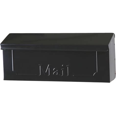 gibraltar mailboxes townhouse small steel wall mount mailbox black thhb0001