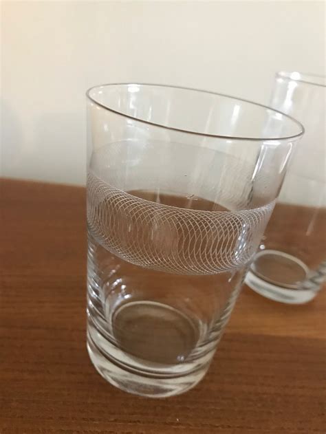 3 Vintage Clear Drinking Glasses Etsy