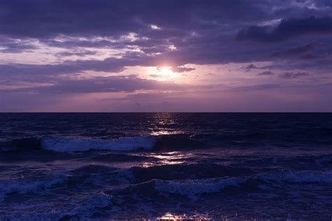 Horizon Nature Ocean Salt Water Sea Seawater Sunrise Sunset Water 4k Wallpaper