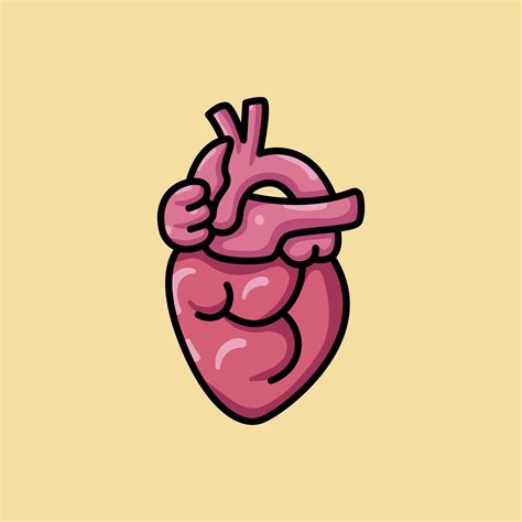 Pink Human Heart Icon Illustration Download Free Vectors Clipart