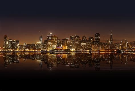 San Francisco Night City Panorama Wallpaper Hd City 4k Wallpapers