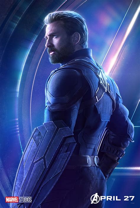 Chris Evans As Captain America Steve Rogers From Avengers Infinity
