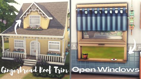The Sims 4 Tutorial Open Windows Gingerbread Roof Trim No Cc Or