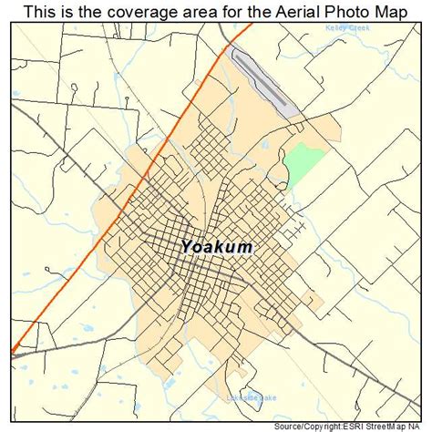 Aerial Photography Map Of Yoakum Tx Texas