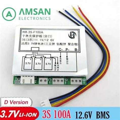 Jual Bms 3s 100a 12v Lithium Polymer Ternary Battery Protection Board