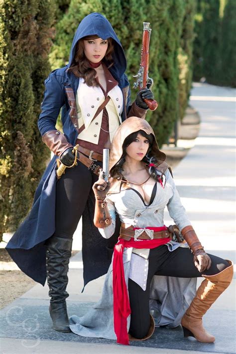Monika Lee And Riddle As Assassins Assassins Creed Unity Gag