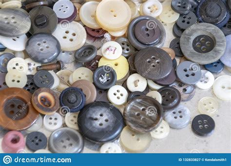 A Box Of Buttons Stock Image Image Of Differant Antique 132833827