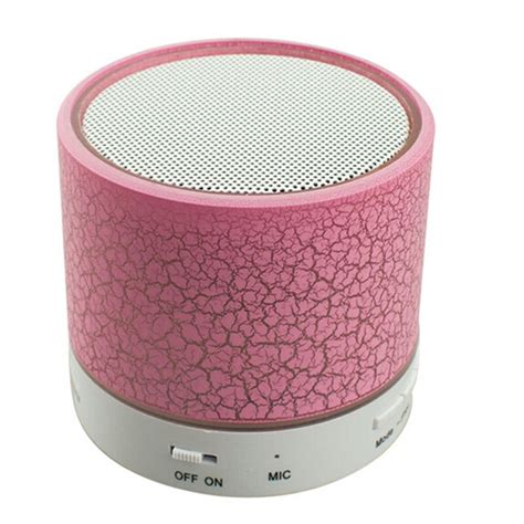 2016 Pink Led Mini Bluetooth Speaker A9 Tf Usb Fm Wireless Portable Music Sound Box Subwoofer