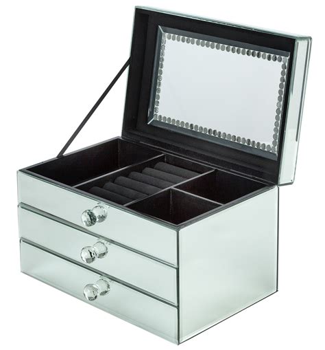 Large Mirrored Two Drawer Jewellery Box 4118857 Argos Price Tracker Uk