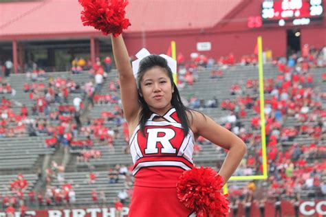 A Rutgers Cheerleader In Action Against The Ohio Bobcats Flickr