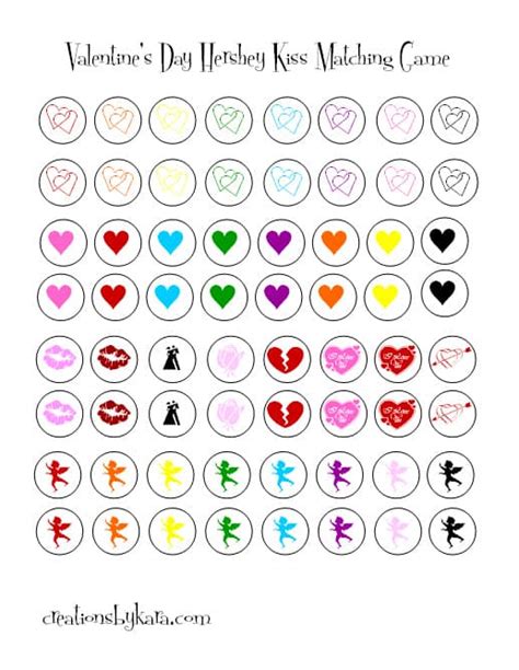 Valentines Day Matching Game Free Printable