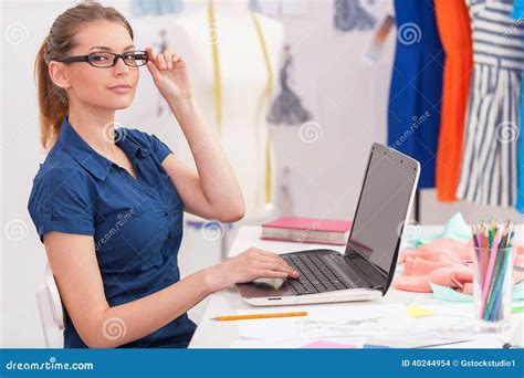 Confident Fashion Designer At Work Stock Photo Image 40244954