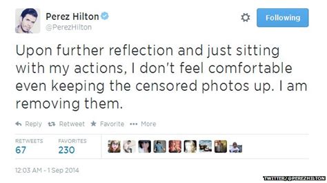 Perez Hilton Sorry For Posting Naked Celebrity Photos BBC News