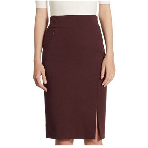 Akris Punto High Waist Pencil Skirt 495 Liked On Polyvore Featuring Skirts Burgundy Midi