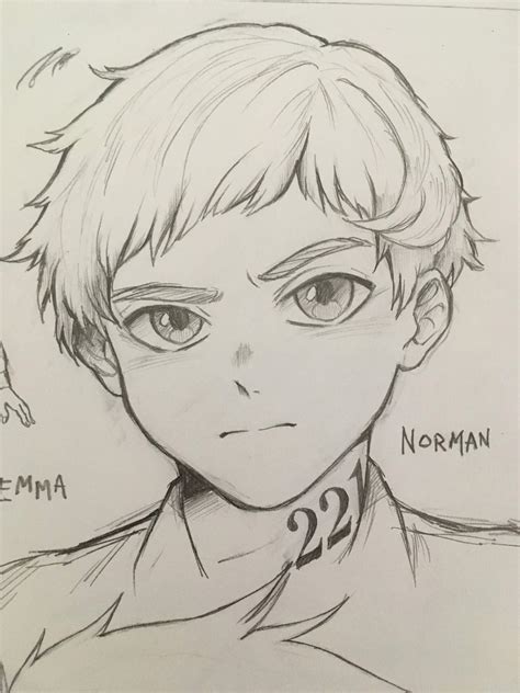Norman Fanart Bonus Ray Sketch The Promised Neverland Amino