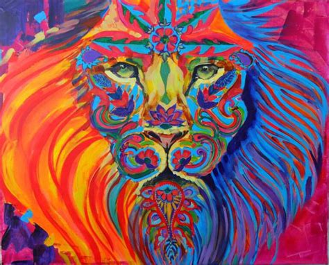 Beautiful Lion Painting Abstract Lion Painting Watercolor Paintings