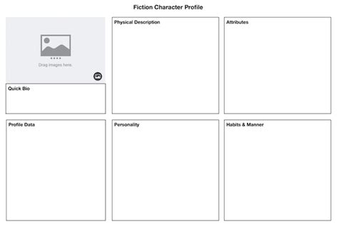 Fiction Character Profile Template With Example The Writer Story