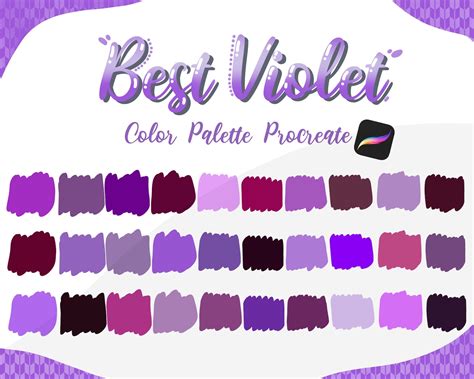 Mejor Paleta De Colores Violeta Procreado Descarga Etsy Espa A