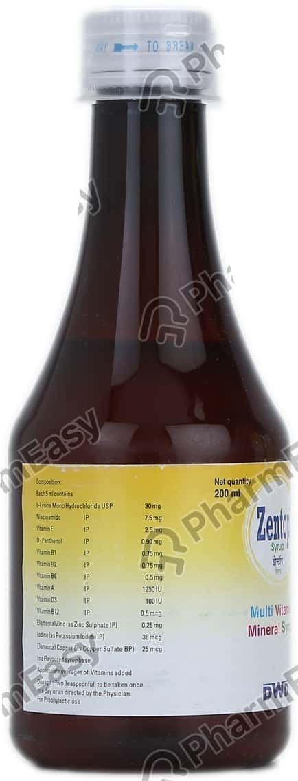 Buy Zentop Syrup 200ml Online At Flat 15 Off Pharmeasy