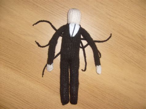 Slender Man Hand Knitted Toy Plush Monster By Claresuttle On Etsy
