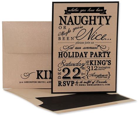 Digital1 Naughty Or Nice Holiday Party Invitations Christmas