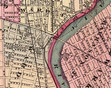 Old Map Of Newark New Jersey 1872 Vintage Map Wall Map Print Vintage