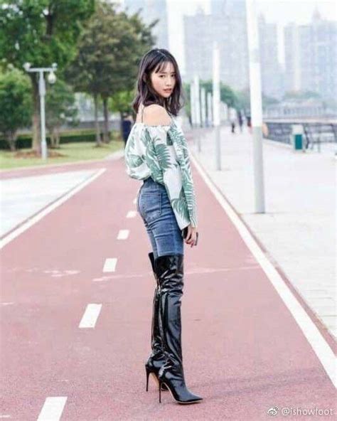 Les Cuissardes Leather Thigh High Boots Heeled Boots Celebrity Boots