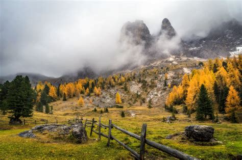 Misty Mountains In Autumn Dolomites Italy By Donald Luo On 500px